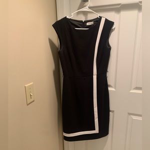 Calvin Klein black and white business dress